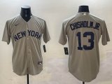 Nike New York Yankees #13 Jazz Chisholm Jr. gray majestic baseball Jersey-BD